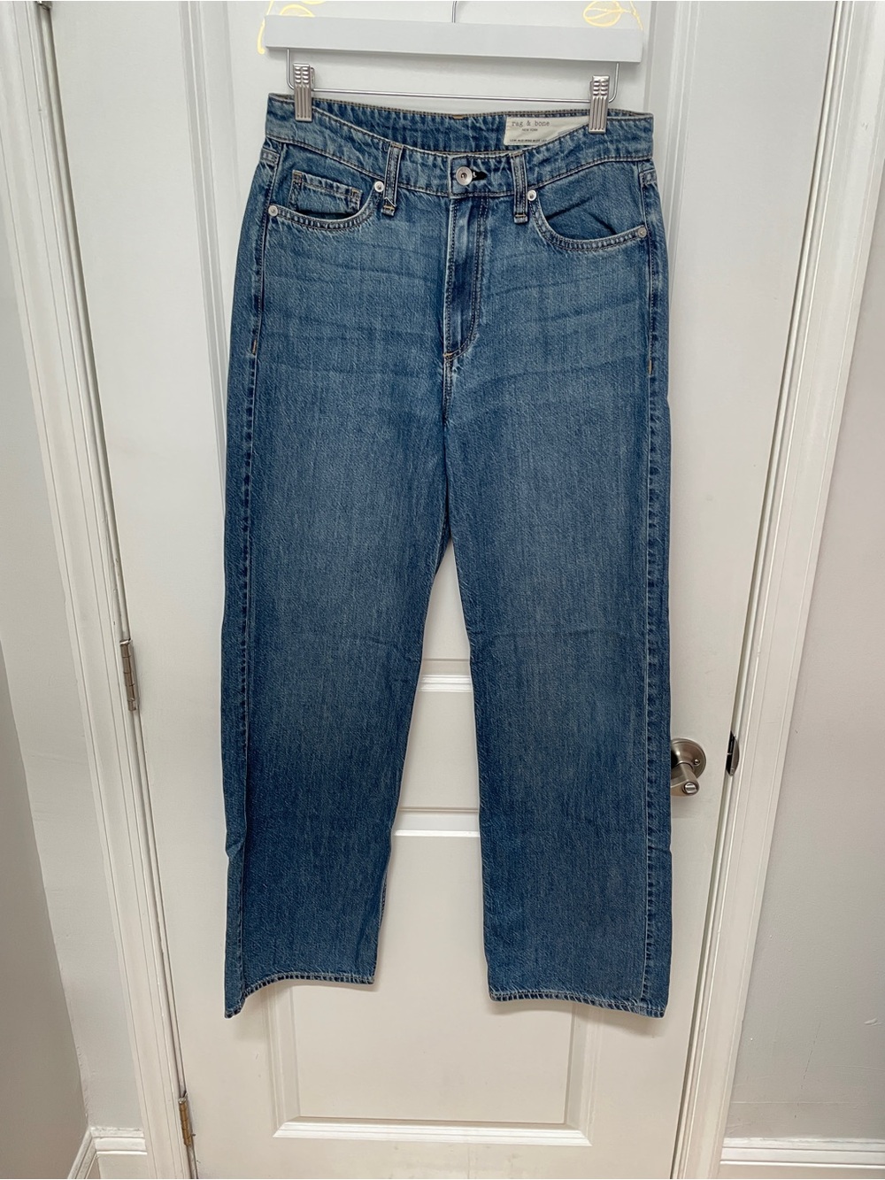 rag & bone women size 26 lori mid rise wide leg Jeans - Picture 3 of 10